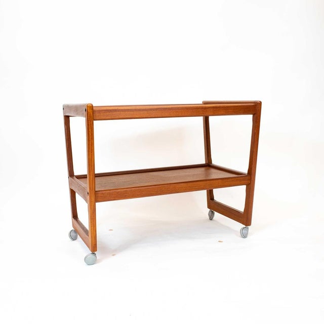 Teak Bar Cart by Holger Georg Jensen for Tønder Møbelfabrik, 1960s For Sale - Image 4 of 7