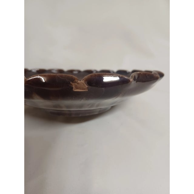 Absolutely beautiful Handmade Drip Glaze Bowl from Austria. Back is marked and is number. Brown with some light yellow,...