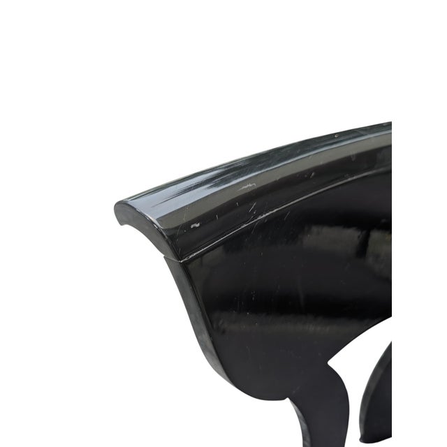 1980s Postmodern Pietro Costantini "Corfu" Black Lacquer Dining Chairs - Set of 6 For Sale - Image 12 of 17