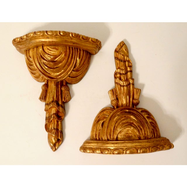 Vintage Giltwood Wall Brackets, a Pair Chairish