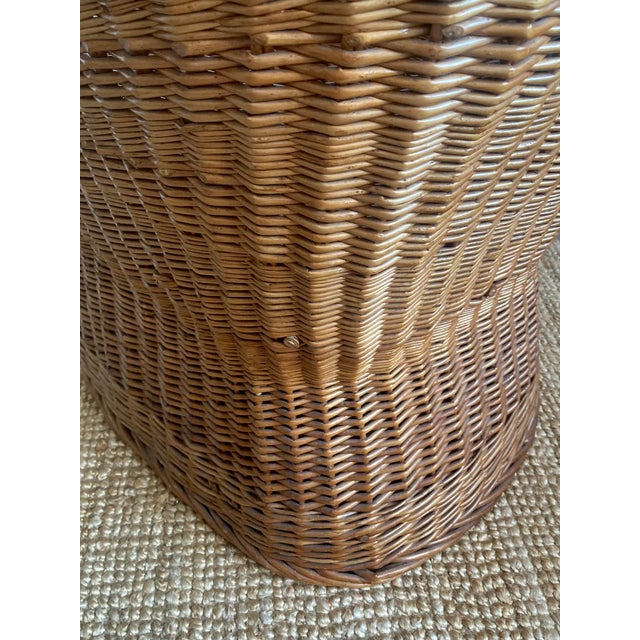 Mid-Century Sculptural French Wicker Barrel Armchairs, 1960s, Set of 2 For Sale - Image 10 of 18