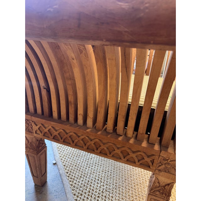 Mid 20th Century Sculptural Solid Teak Chair For Sale - Image 5 of 12