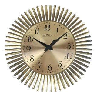 Mid-Century Bohemian Anker Quartz Wall Clock, 1960s For Sale