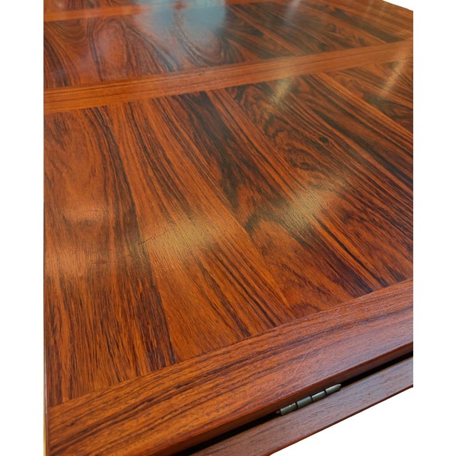 1970s Danish Modern Rosewood Dropleaf Dining Table by Vejle Stole Og Mobelfabrik For Sale - Image 11 of 12