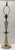 Fun mid-century painted wood and metal lamp . Off-white painted oak base and body with black metal accents . Weighted base...