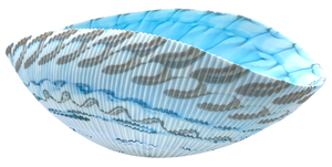 Turquoise Blue Murano Glass Fruit Bowl from YourMurano