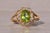 The Spiralizer: Spiralized Oval Peridot Ring in Yellow Gold For Sale - Image 9 of 11