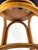 Mid Century Bentwood Rattan Stool With Cream Upholstered Cushion For Sale - Image 12 of 12