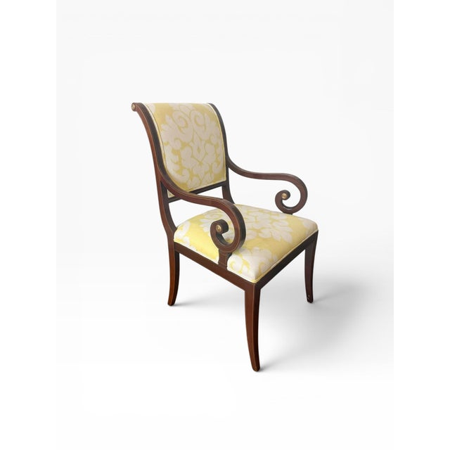 Set of 10 Kindel Neoclassical Mahogany Dining Chairs – 8 Side Chairs & 2 Armchairs For Sale In Boston - Image 6 of 18