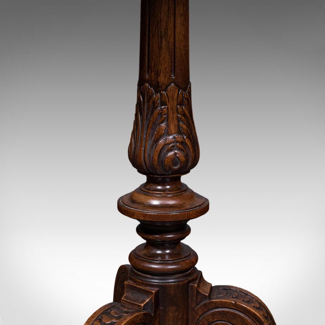 Antique Decanter Table, English, Walnut, Marble, Wine, Cocktail, High Victorian For Sale - Image 10 of 12