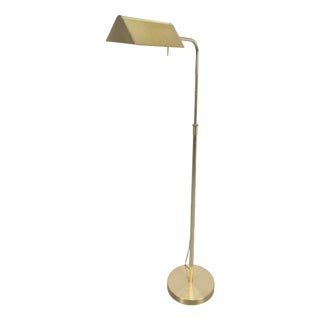 Brass Reading Floor Lamp from Sölken Leuchten, 1980s For Sale