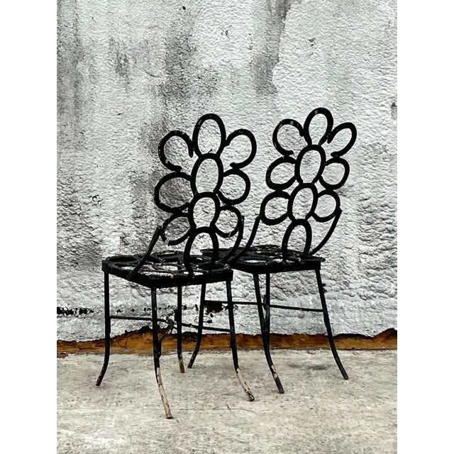 Metal Vintage Boho Hand Forged Horseshoe Table For Sale - Image 7 of 12