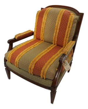 1990s William Switzer Louis XVI Continental Upholstered Armchair