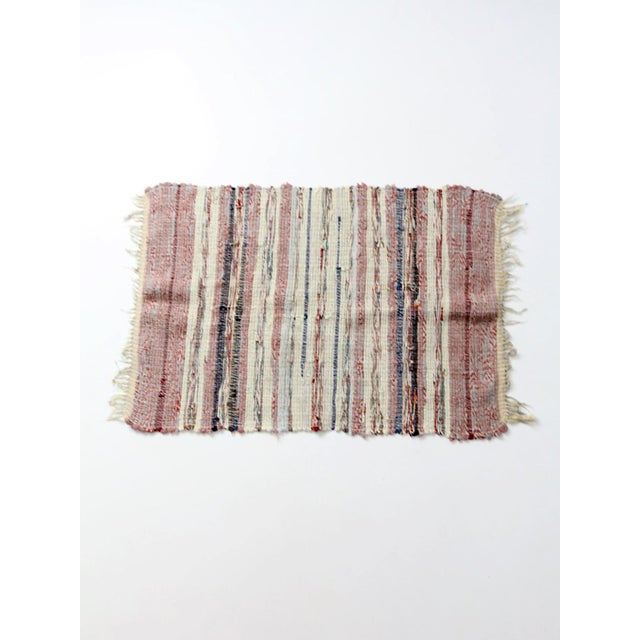 Vintage American Handmade Rag Rug For Sale - Image 6 of 12