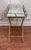 Metal Vintage Hollywood Regency Faux Bamboo Gold Finish Mirror Collapsible Tray Table For Sale - Image 7 of 12