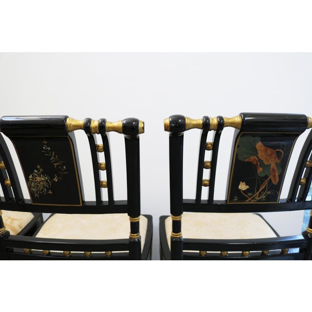 Chinese Hand-Painted Sanding Varnish Chairs, Set of 6 For Sale - Image 12 of 18