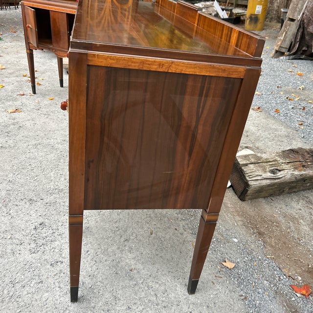 1930s Art Deco Waterfall Walnut Buffet Sideboard - Model G-373 For Sale - Image 9 of 12