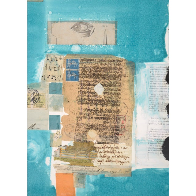"Application of the Laws" Chine Colle Watercolor With Found Object Collage by Michael Pauker For Sale - Image 11 of 15