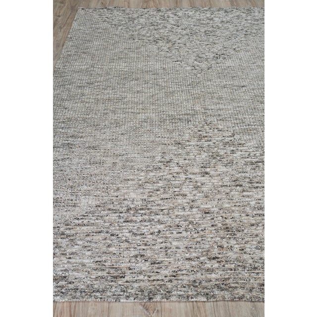 Transitional Exquisite Rugs Crescent Hand-Knotted New Zealand Wool Gray Rug-12'X15' For Sale - Image 3 of 7