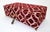 Metal Vintage Italian Leather & Ruby Red Cut Velvet Jewelry Box For Sale - Image 7 of 15