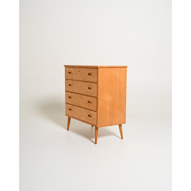 Vintage Scandinavian Birch Chest of Drawers, 1950s For Sale - Image 4 of 11