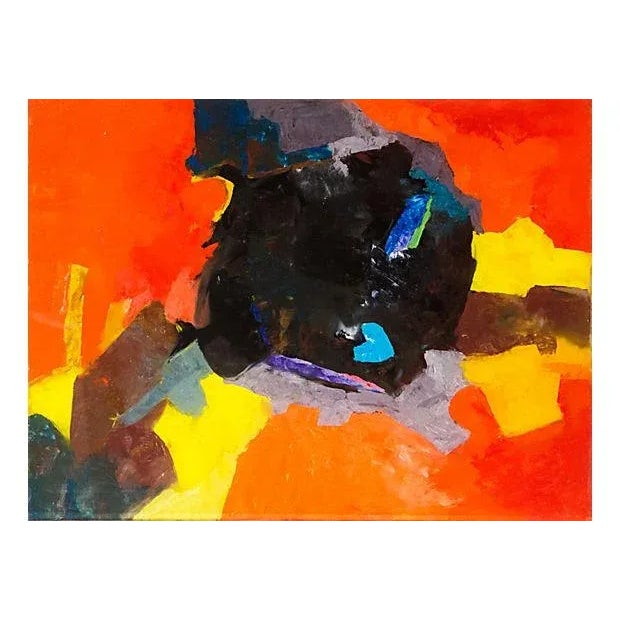 Plastic 'Blue Heart Rock' by Isabel Tavernetti, 1972, California Woman Artist, Carmel Art Association For Sale - Image 7 of 7