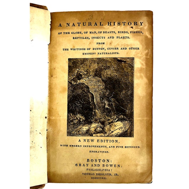 Complete Five-Volume 1831 Leather-Bound Set of "Buffon’s Natural History" For Sale - Image 4 of 14