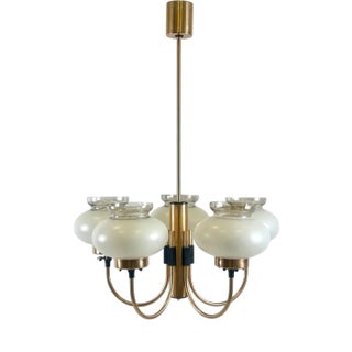 Mid-Century Modern German Five-Arm Hanging Light, 1970s For Sale