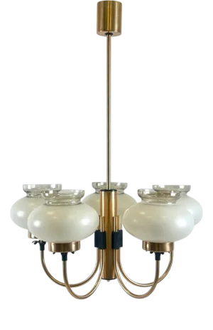 Mid-Century Modern German Five-Arm Hanging Light, 1970s