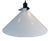Vintage White Metal Pendant Lamps, 1980s, Set of 2 For Sale