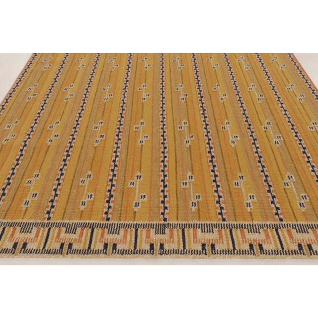 2020s Modern Scandinavian Style Rug “Marta Stripe” Design in Gold Tones, by Rug & Kilim For Sale - Image 5 of 9