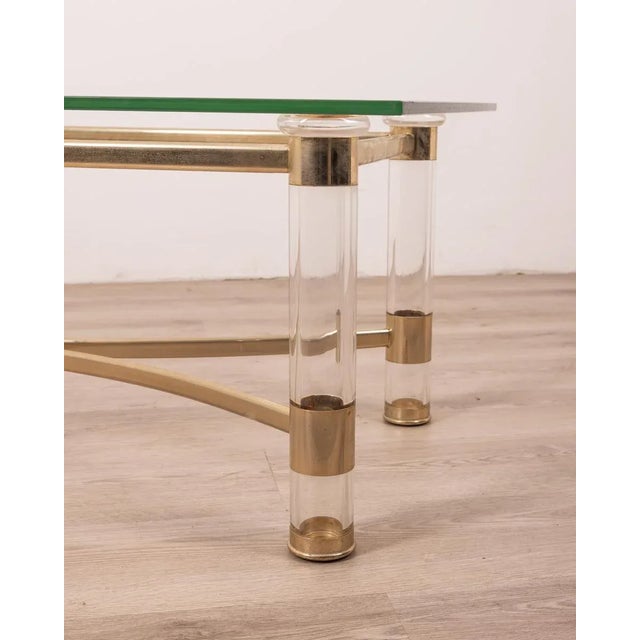 1970s Vintage Brass and Acrylic Glass by Sandro Petti for Metalarte, 1970s For Sale - Image 5 of 12