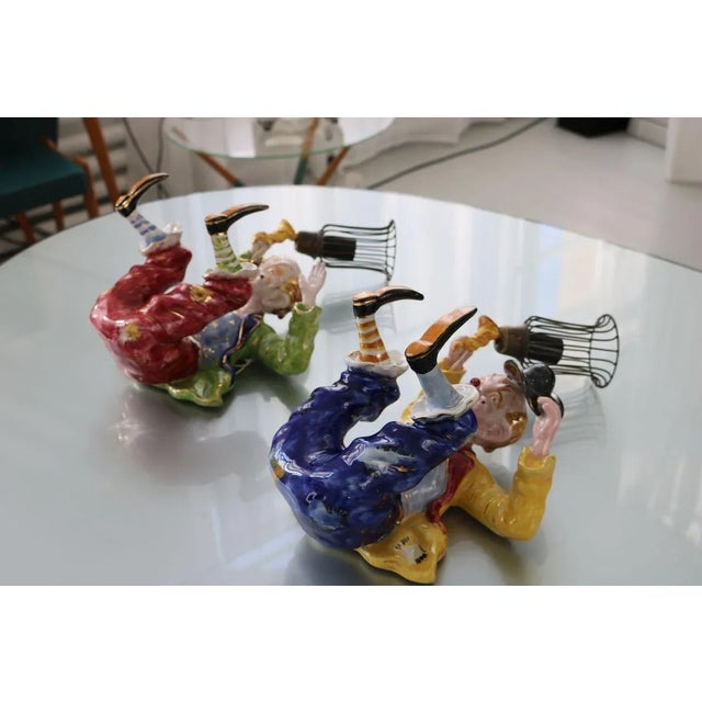 Italian Handmade Ceramic Sconces, 1950s, Set of 3 For Sale - Image 12 of 18