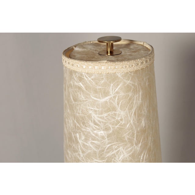 Goldenrod Mid-Century Brass Tripod Floor Lamp, 1950s For Sale - Image 8 of 14