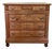 Louis Philippe Commode in Walnut and White-Grey Marble, 19th Century For Sale