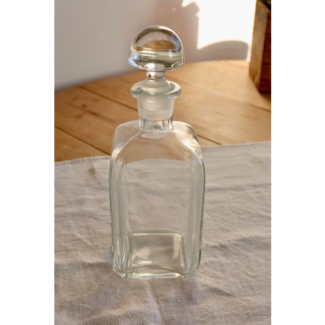 Antique Glass Carafe with Stopper, 1970s For Sale - Image 3 of 7