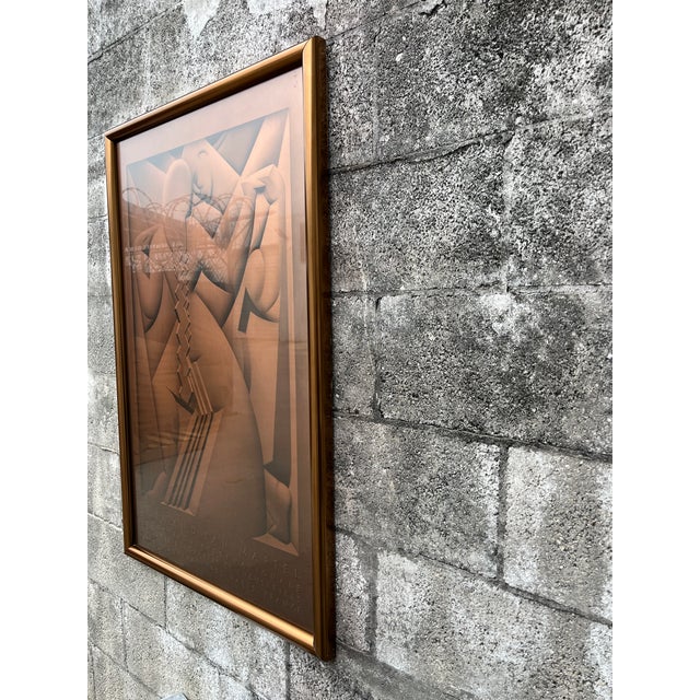 An & Joël Martel 1925 Paris International Exhibition of the Decorative Arts and Industries Framed Art Deco Poster. For Sale - Image 4 of 16