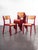 Red Stacking Dining Chairs with Beech Seat from Mullca, 1970s, Set of 4 For Sale - Image 6 of 7