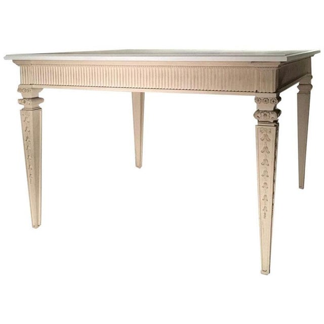 French Ecru Wood Dining Table by anonimo For Sale - Image 11 of 11