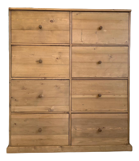 Antique Rustic 8-Piece Shop Chest in Softwood