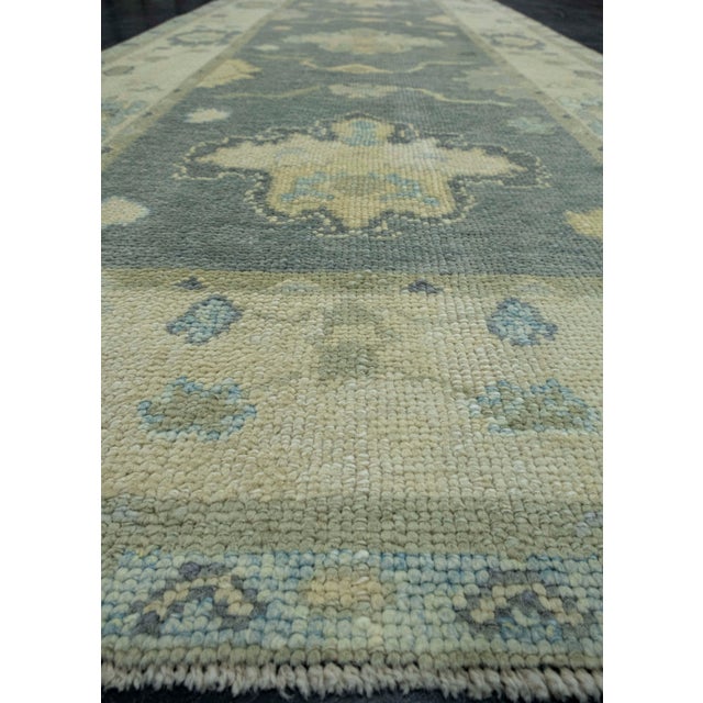 Early 21st Century Turkish Oushak Rug 3'11" x 10' #18035 For Sale - Image 5 of 8