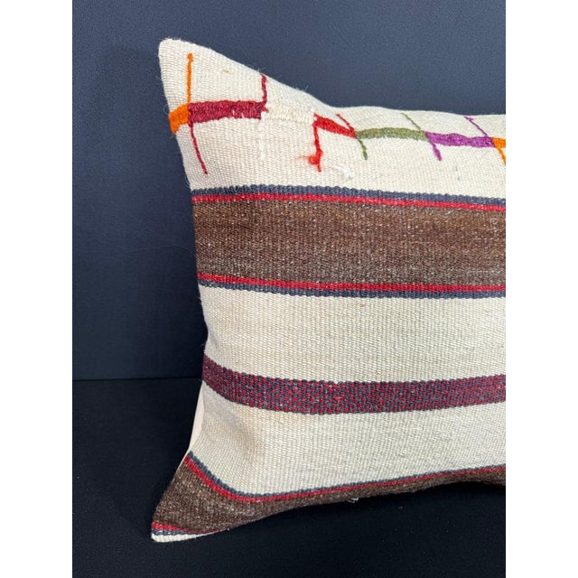 Turkish Hemp Pillow Cushion Natural Beige Brown Cushion Cover 20"x20" #30530 Enhance your home decor with our Kilim Pillow...