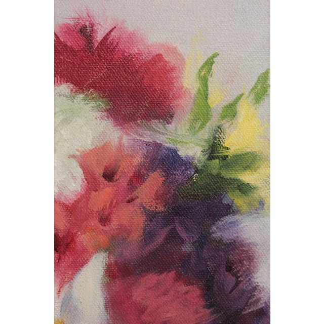 Oil on Canvas Painting Still Life Flowers For Sale - Image 13 of 17