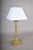1920s Louis XVI Neoclassical Gilded Brass Fluted Column Table Lamp with Laurel Wreath Relief, Europe, 1930s For Sale - Image 5 of 13
