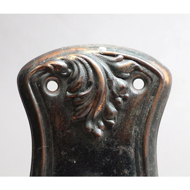 English Antique 1910s Lockwood Passage Door Knob & Plate Set For Sale - Image 3 of 7
