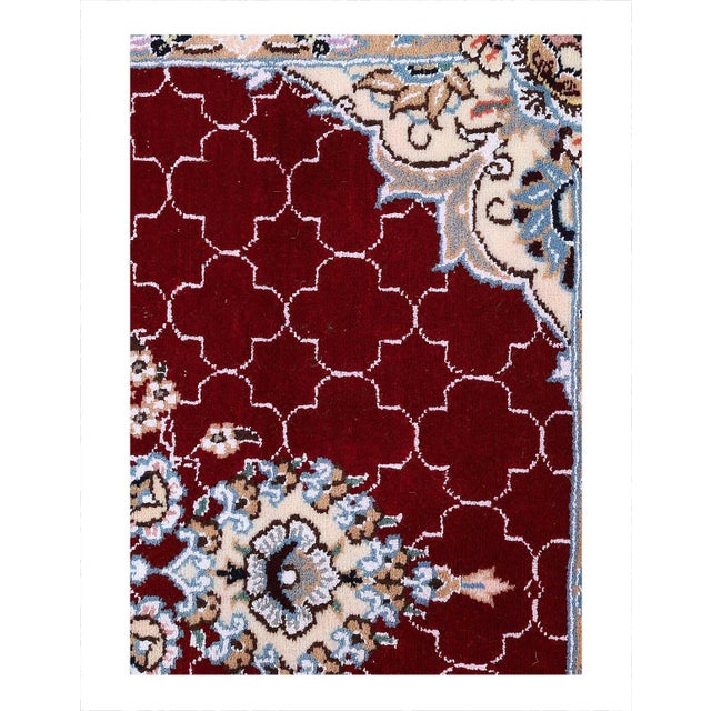 Hand knotted Nain rug ,Original Fine Persian Rug. Handmade Hand-knotted Silk & wool on a Silk .Classical combination of...