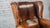 1970s Vintage Art Deco Distressed Cognac Leather Wingback Chair & Ottoman For Sale - Image 10 of 16