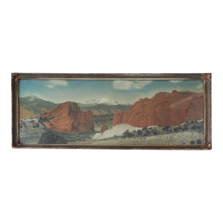 Vintage H L Standley Pikes Peak Tinted Photograph For Sale