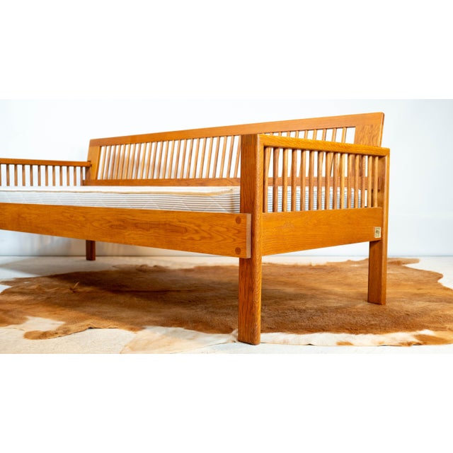 Vintage Charles Webb White Oak Wood Daybed Sofa For Sale - Image 9 of 18
