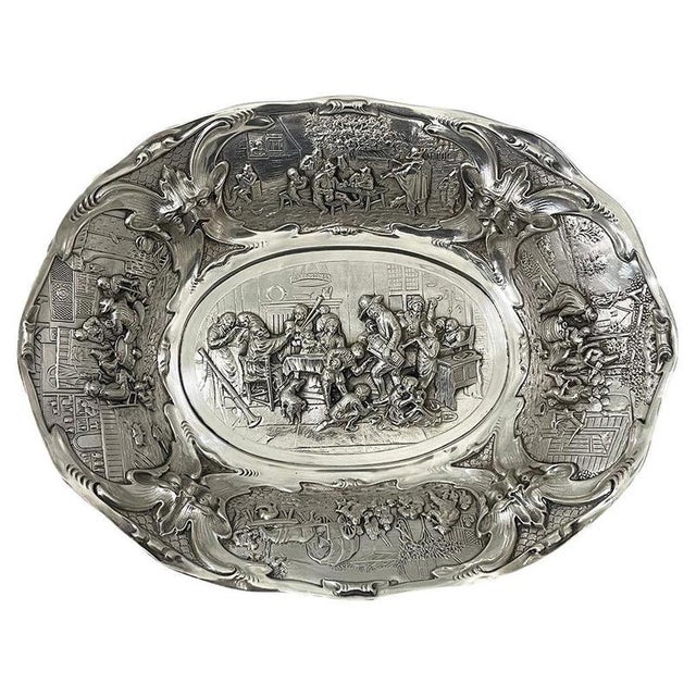 Dutch Silver Oval Bowl by Schoorl / Krot, Amsterdam, 1928 For Sale - Image 16 of 16